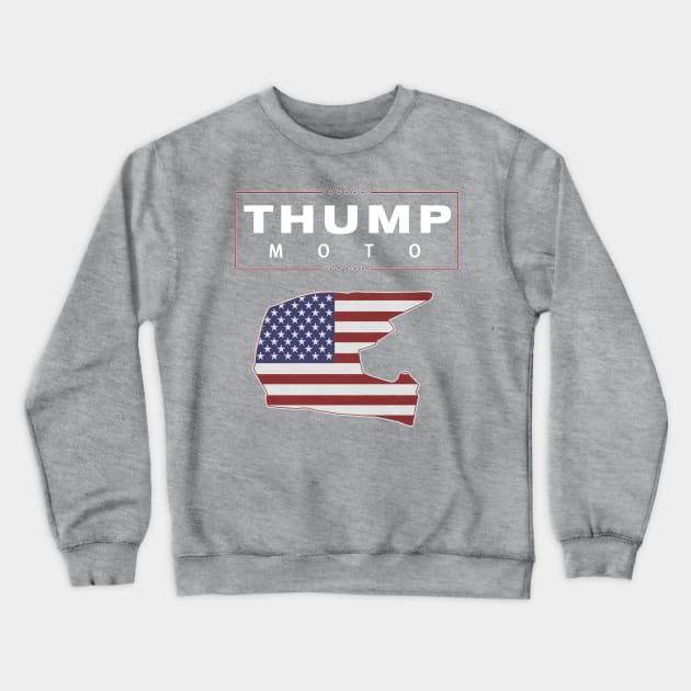 Thump Moto - Dirt Bike Helmet Crewneck Sweatshirt by TripleTreeAdv